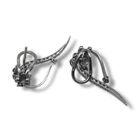 עגילי יהלומים ורובי