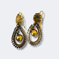 עגילי זהב רומנטיים