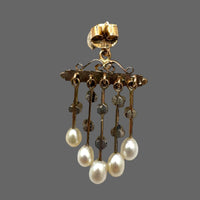 עגילי טיפות פנינים